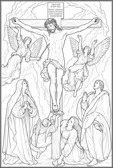 Jesus on the Cross Coloring Pages