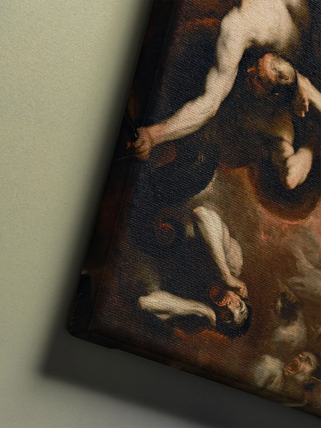 The Fall of the Rebel Angels by Luca Giordano Canvas (canvas details)