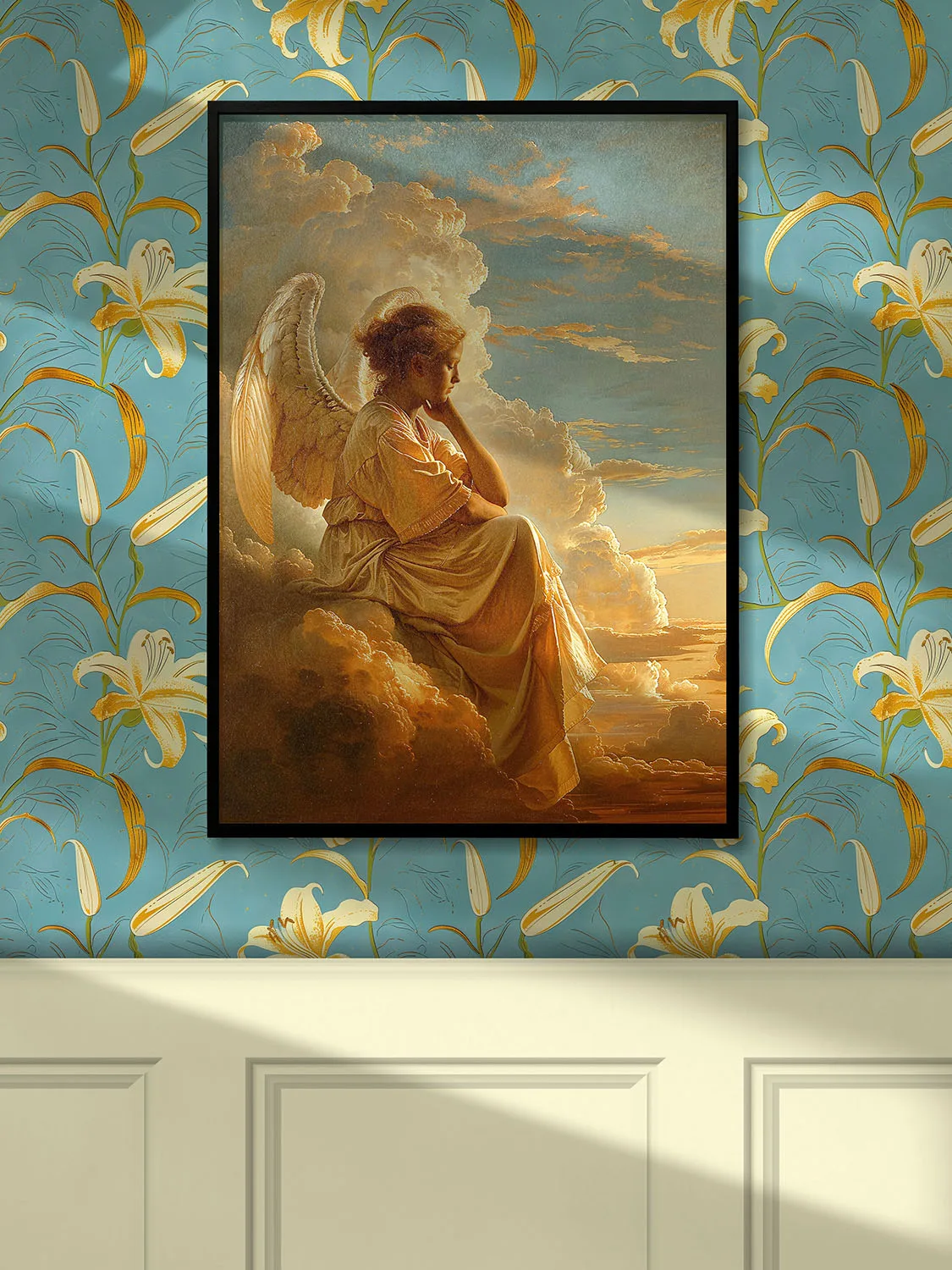 The Divine Angel French Academic style Canvas (hung on the wall)
