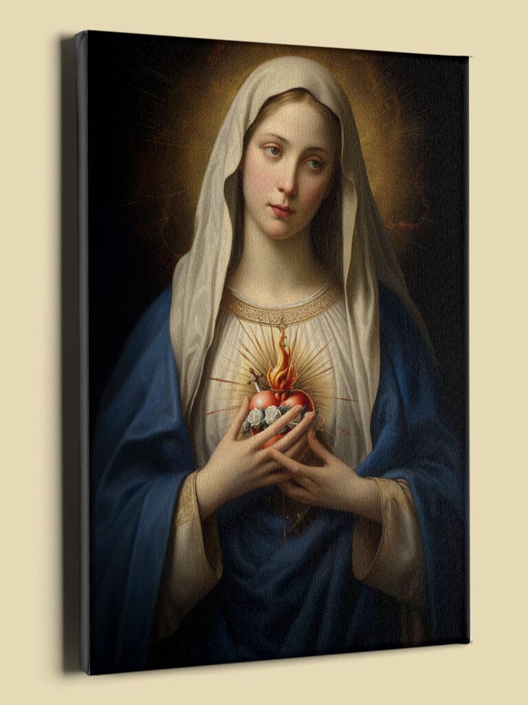 Immaculate Heart of Mary renaissance style canvas