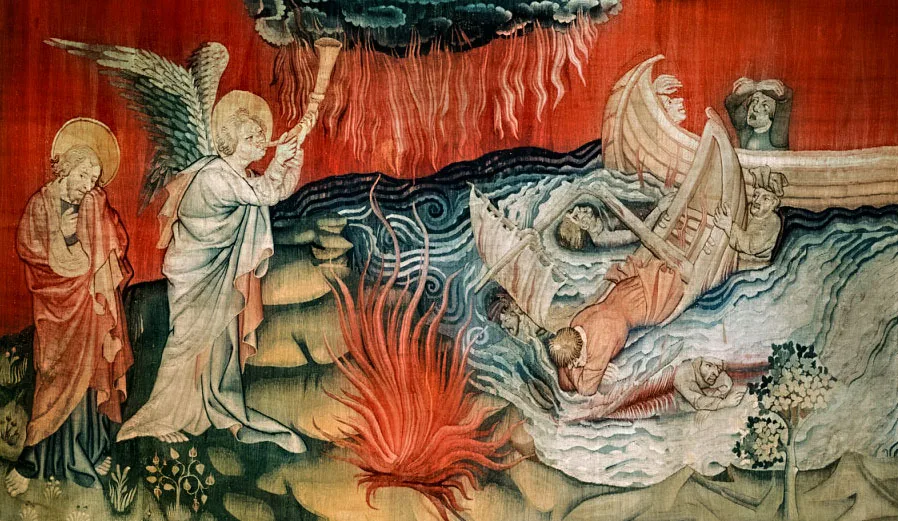 Tapestry of the Apocalypse, The Second Trumpet, Castle of Angers