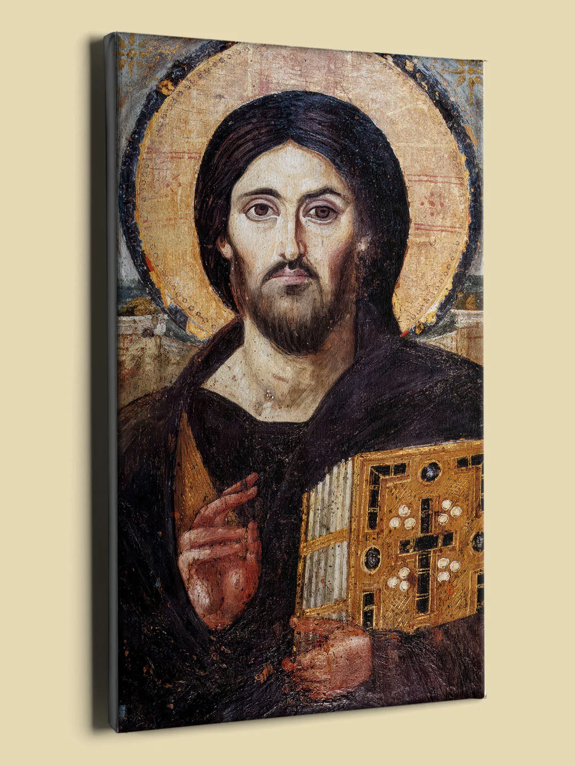 Christ Pantocrator Canvas reproduction (perspective view)