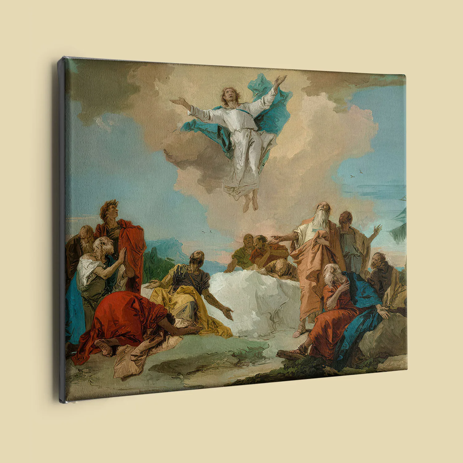 The Ascension of Christ by Giovanni Battista Tiepolo canvas reproduction (perspective view)