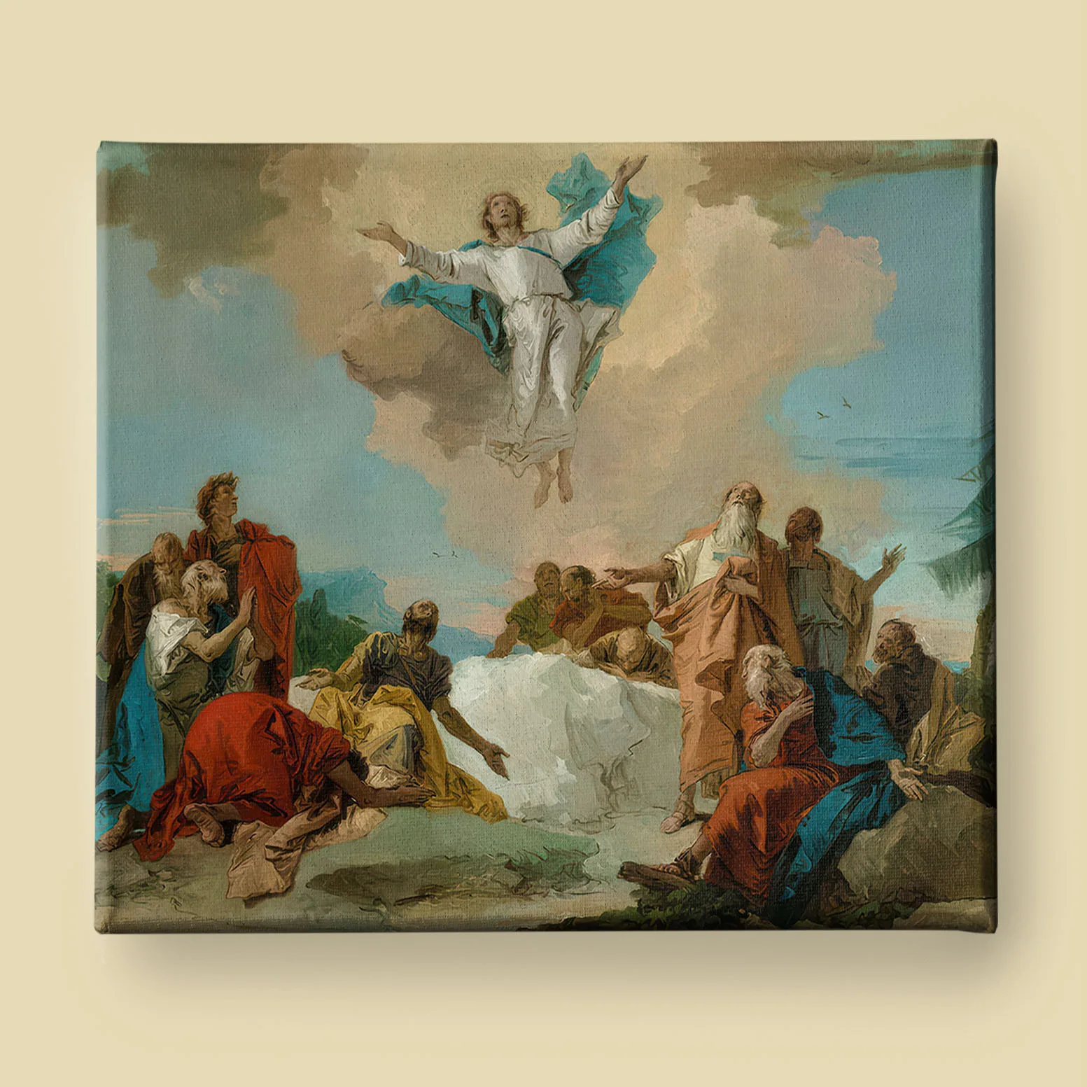 The Ascension of Christ by Giovanni Battista Tiepolo canvas reproduction (front view)