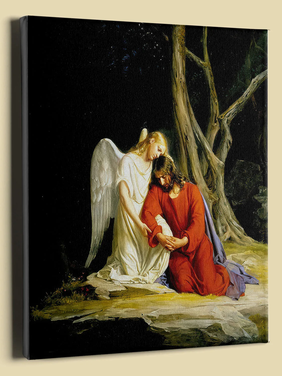 Christ in Gethsemane by Carl Heinrich Bloch canvas (perspective view)