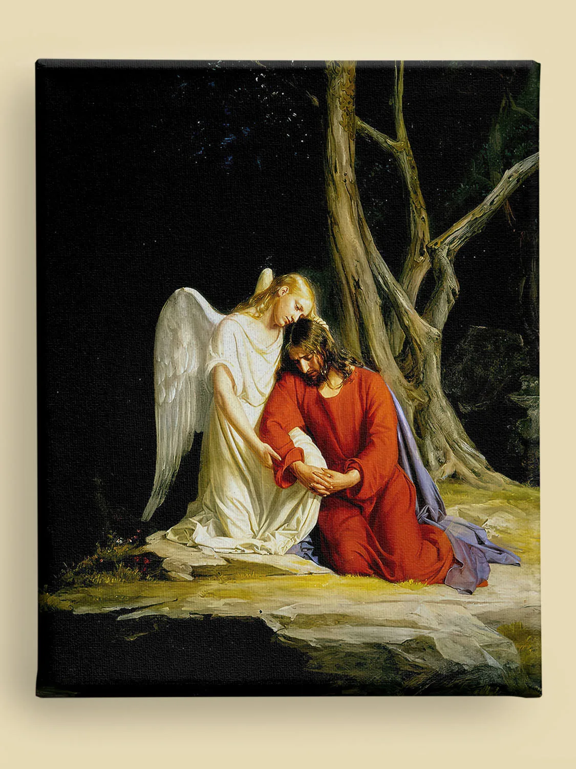 Christ in Gethsemane by Carl Heinrich Bloch canvas (perspective view)