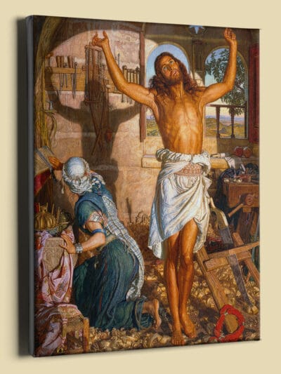 The Shadow of Death by William Holman Hunt canvas (perspective view)