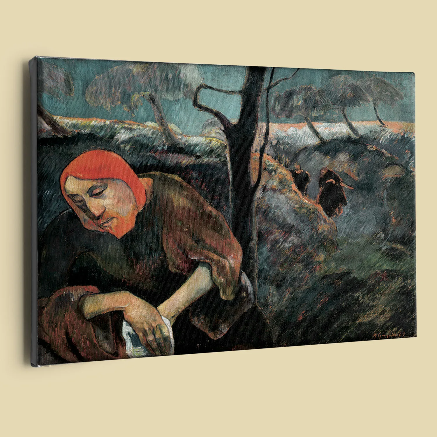Christ in the Garden of Olives by Paul Gauguin canvas (perspective view)