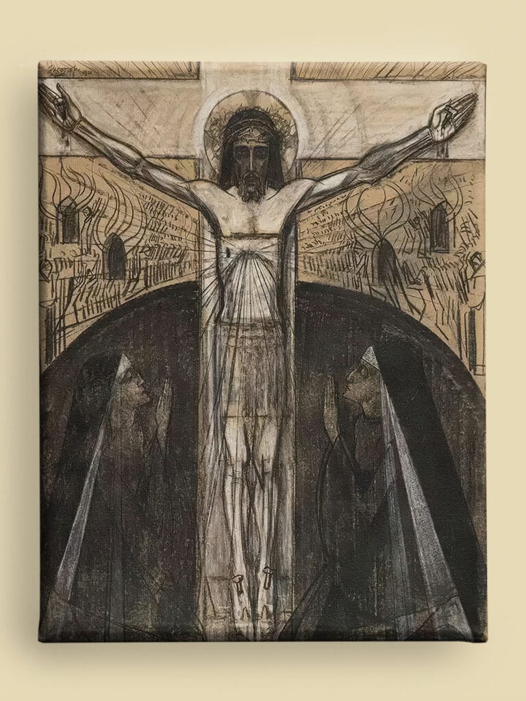 The worship of the crucified Jesus by Jan Toorop canvas (front view)