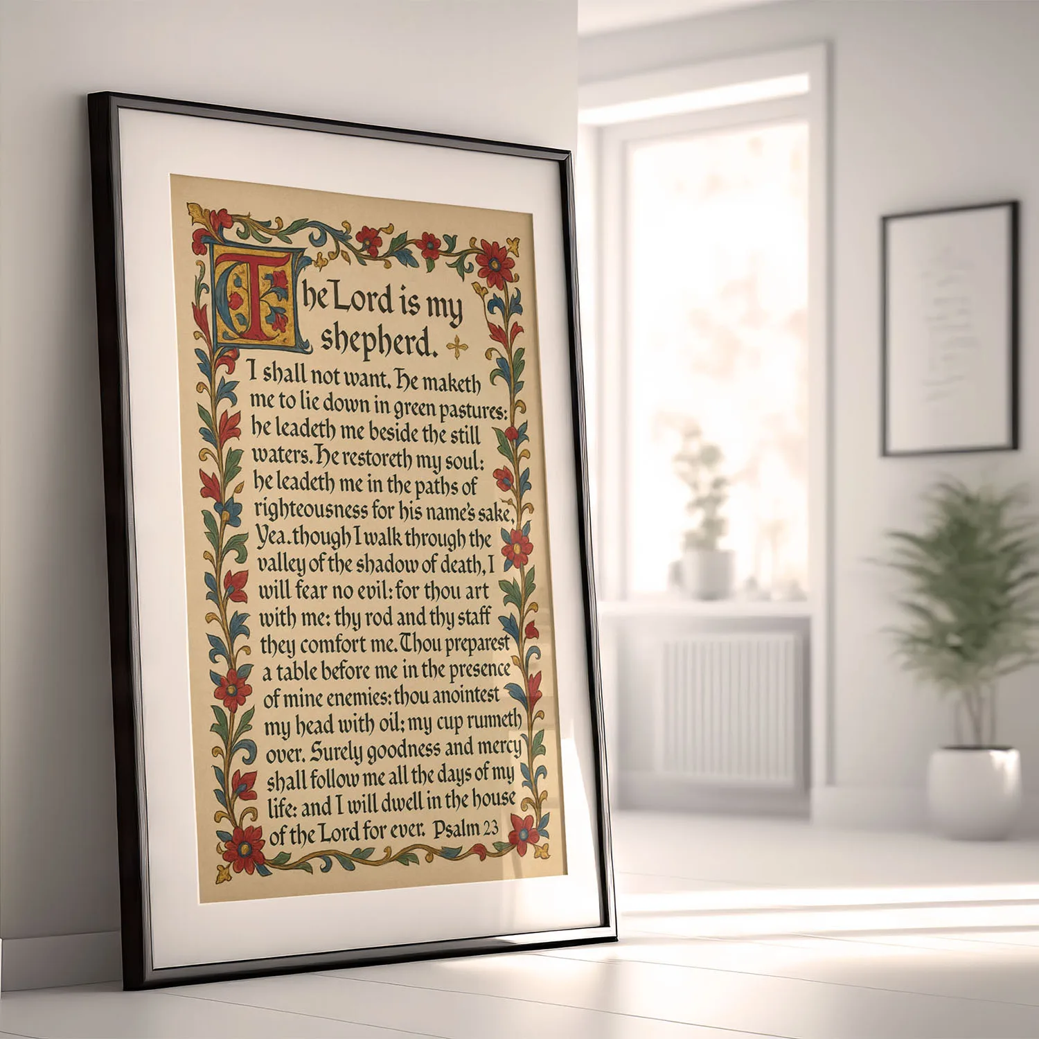Psalm 23 wall art framed