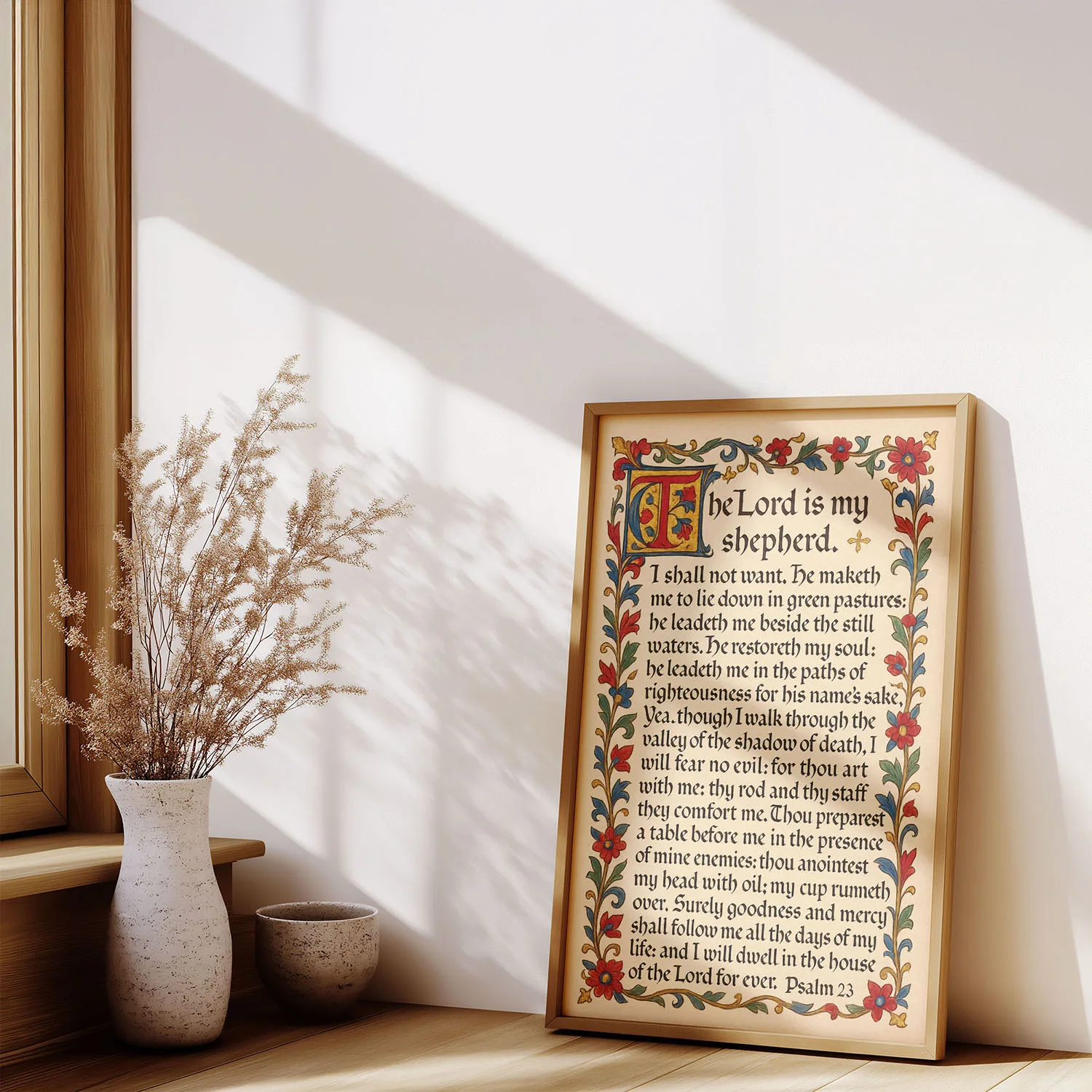 Psalm 23 wall art framed