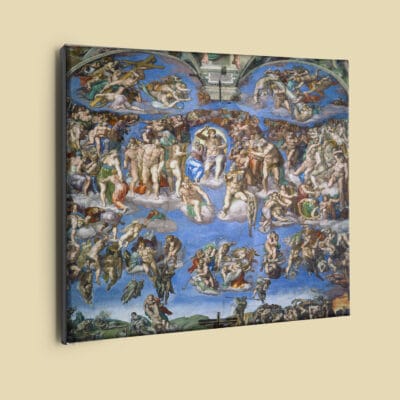 The Last Judgment by Michelangelo canvas reproduction (perspective)