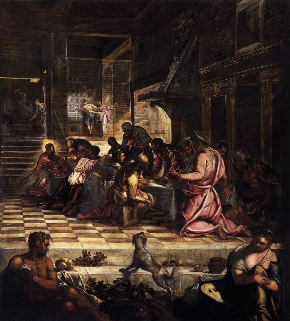 The Last Supper by Jacopo Tintoretto (Scuola Grande di San Rocco)