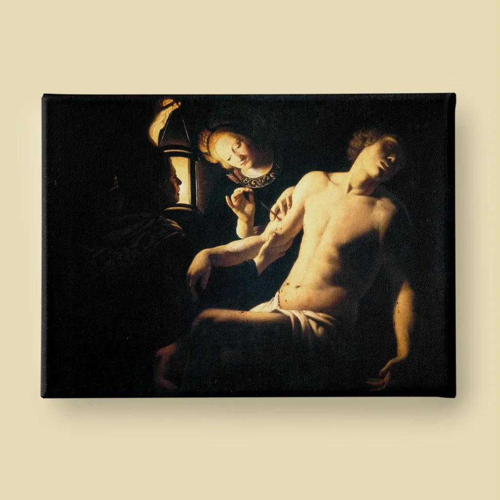 Saint Sebastian Healed by Irene by Trophime Bigot