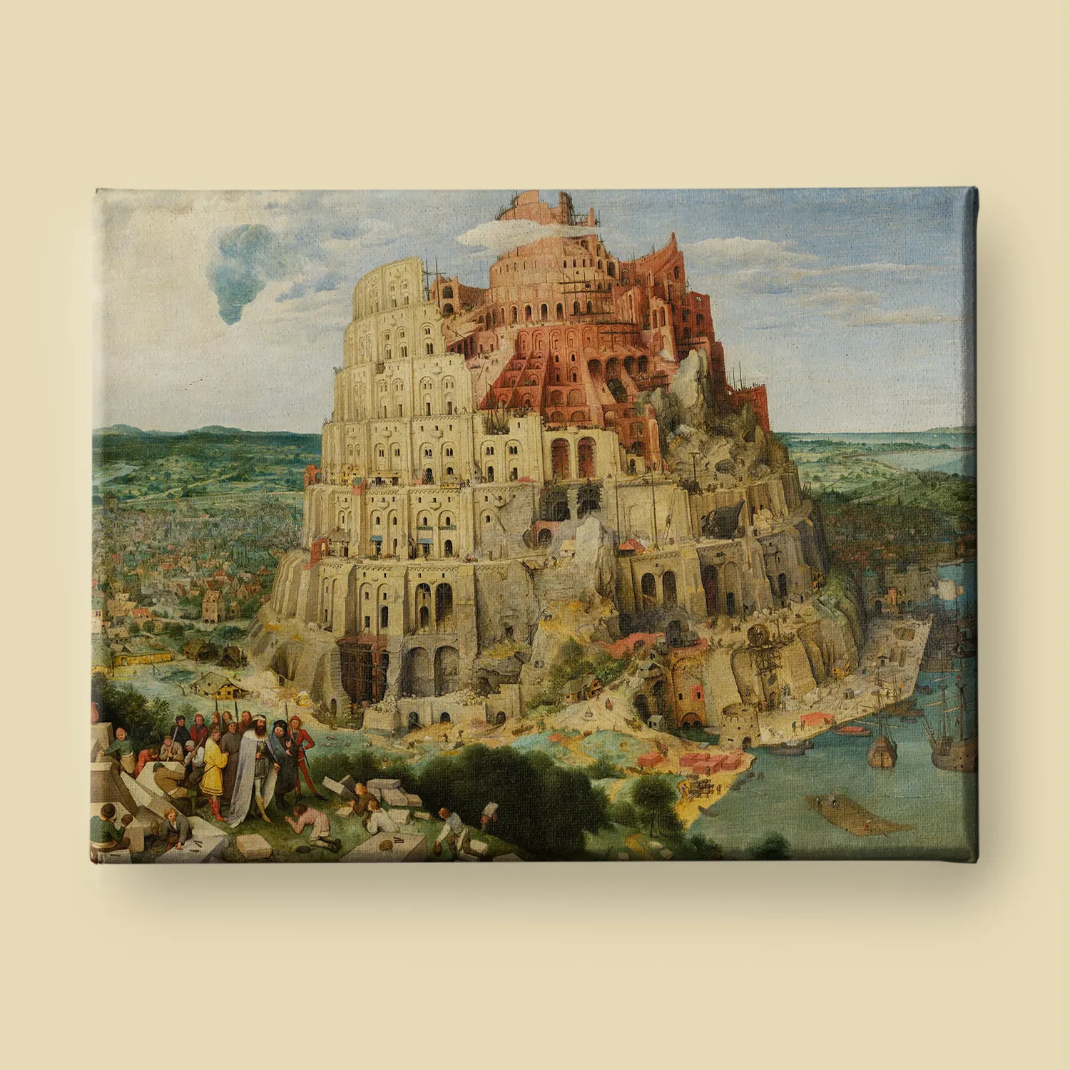The Tower of Babel by Pieter Bruegel the Elder canvas reproduction (front view)