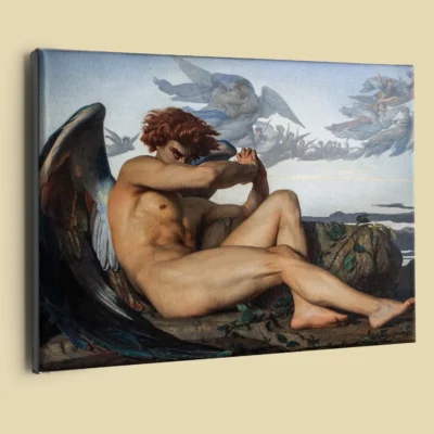 The Fallen Angel by Alexandre Cabanel canvas reproduction (perspective view)