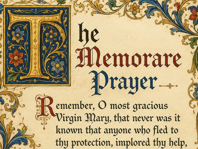 The memorare prayer manuscript