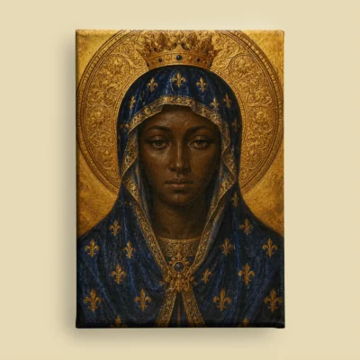 Black Madonna Crowned Virgin canvas (front view)