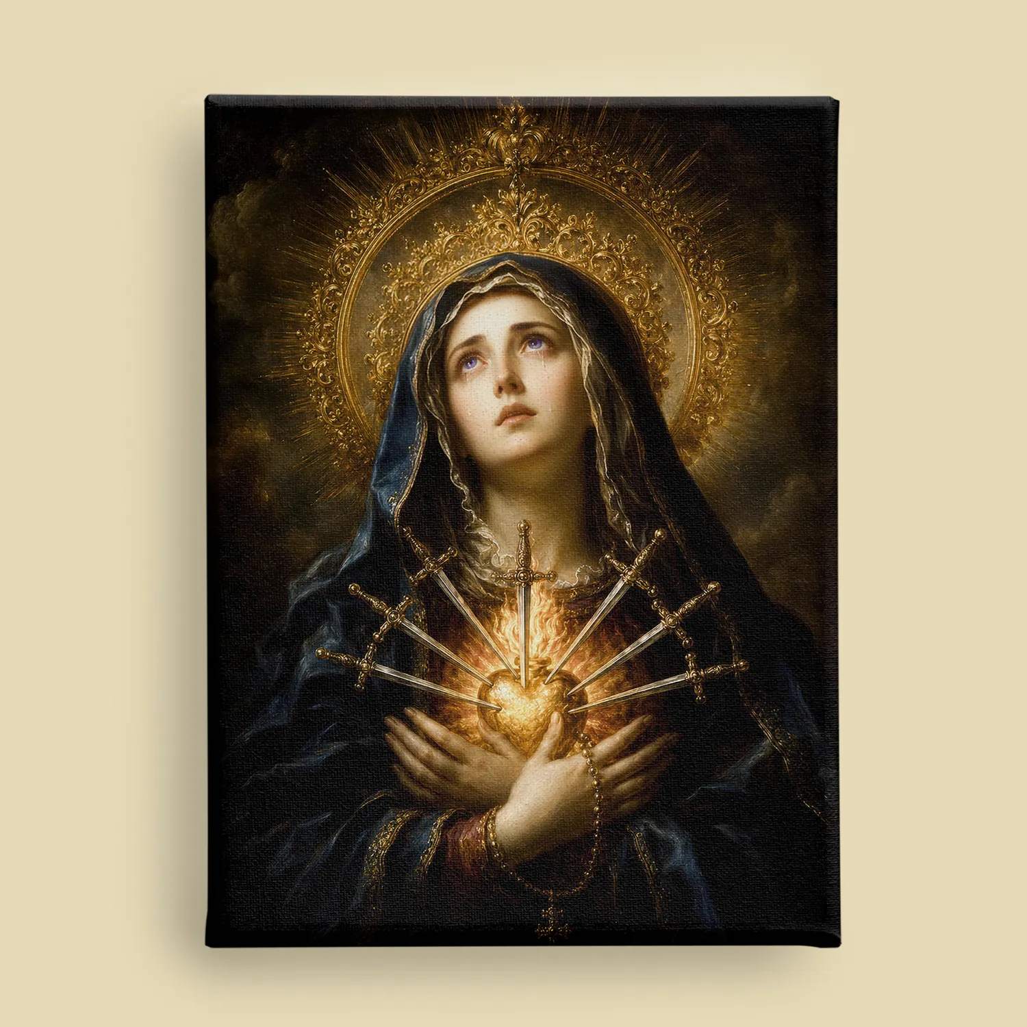 Our Lady of Sorrows - Mater Dolorosa canvas (front view)