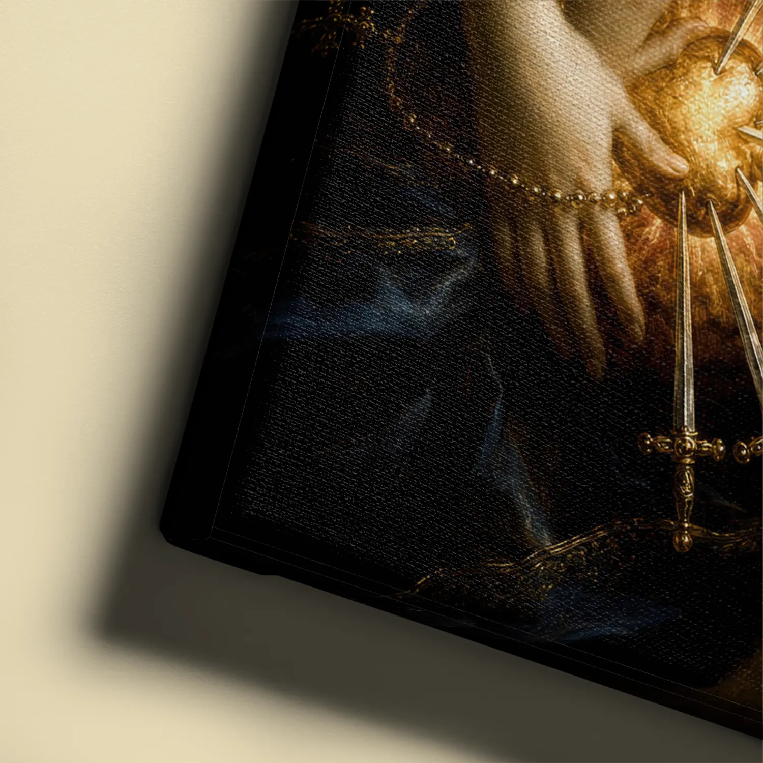 Our Lady of Sorrows - Mater Dolorosa canvas (details)