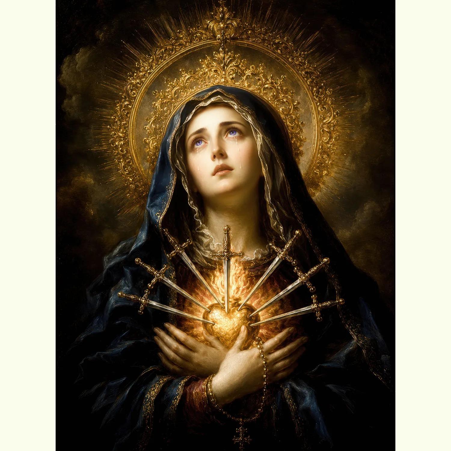 Our Lady of Sorrows - Mater Dolorosa canvas (flat view)