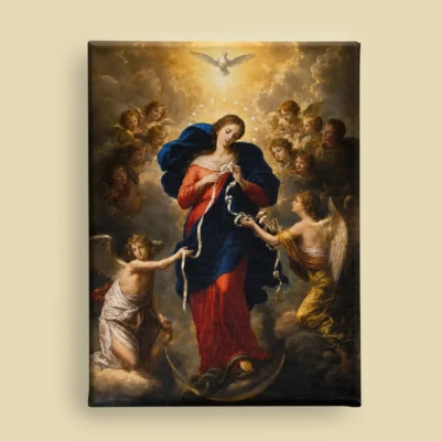 Mary, Untier of Knots by Johann Georg Schmidtner canvas (front view)