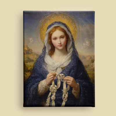 Our Lady Undoer of Knots French Academic canvas (front view)
