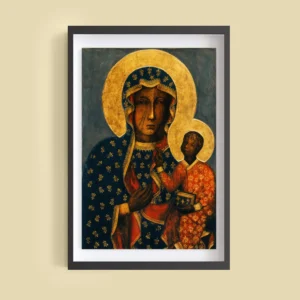 Our Lady of Czestochowa poster, Black Madonna icon fine art print