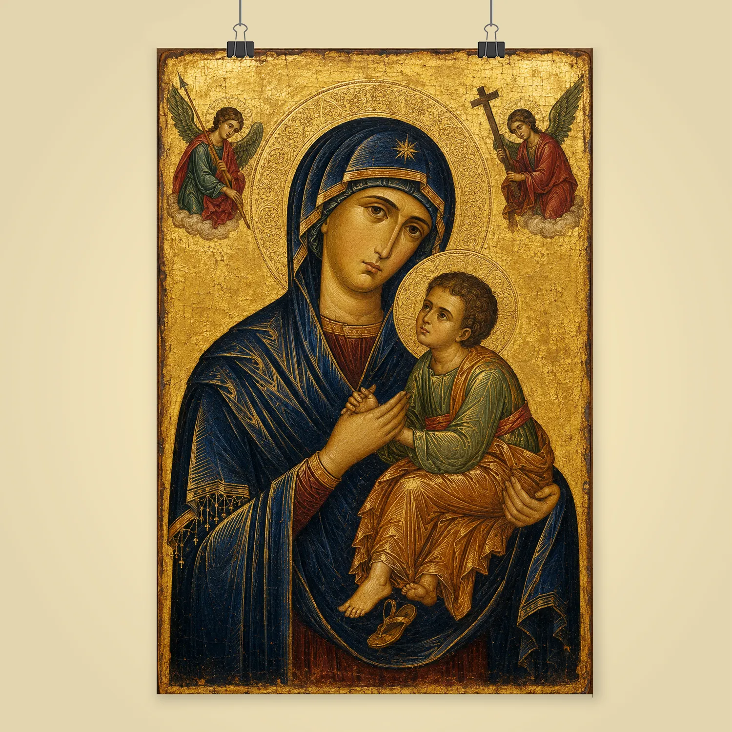 Our Lady of Perpetual Help miraculous icon giclée fine art print (shown unframed)