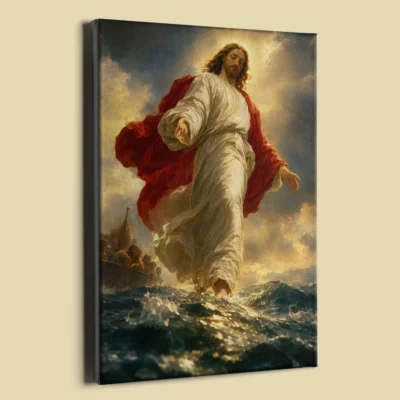 Christ Walking on Water canvas (perspective view)