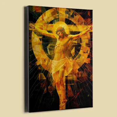 Cubist Christ on the Cross canvas (perspective view) Cubist Christ on the Cross canvas (perspective view)