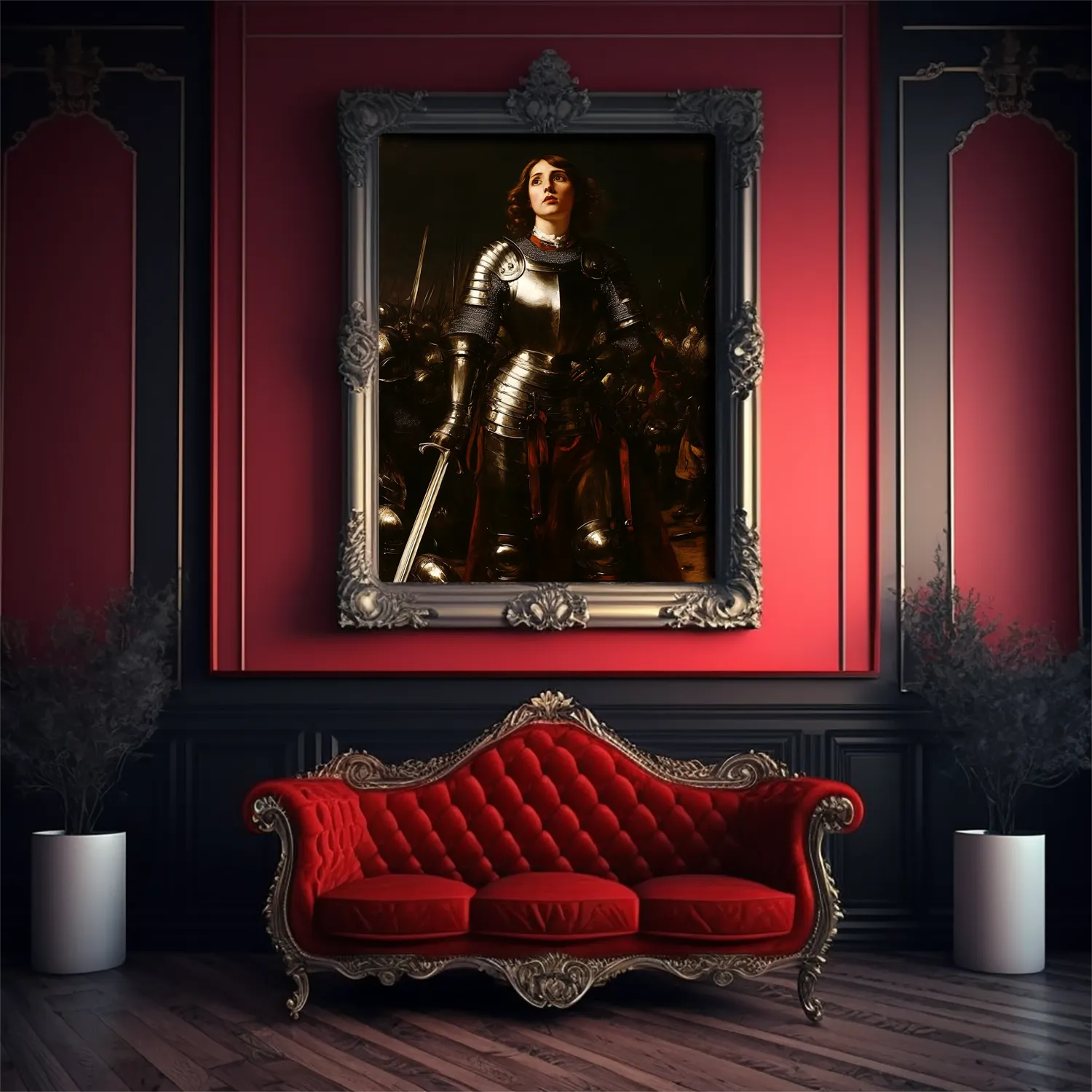 Joan of Arc canvas (in victorian decor)