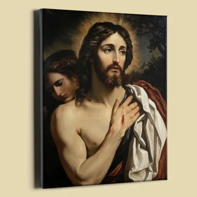 The Risen Christ with Mary Magdalene canvas (perspective view)