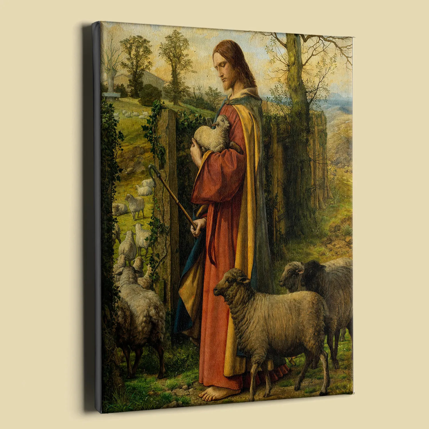The Good Shepherd by William Dyce canvas (perspective view)