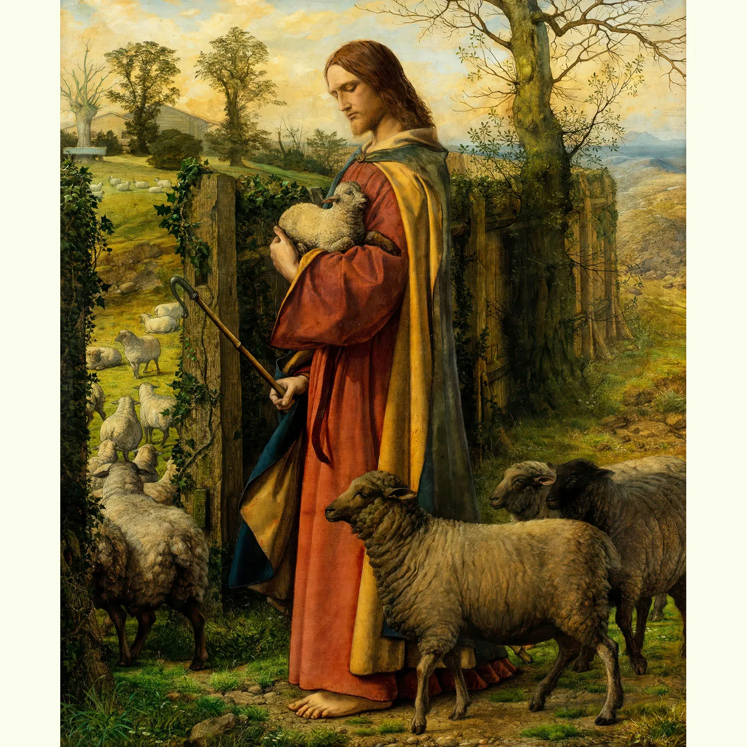 The Good Shepherd by William Dyce canvas (flat view)