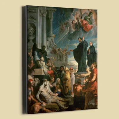 The Miracles of Saint Francis Xavier by Peter Paul Rubens canvas reproduction (perspective view)