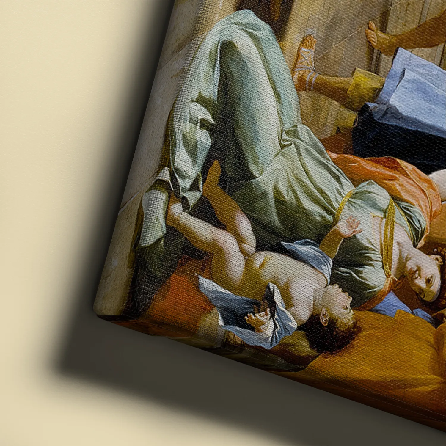 The Triumph of David by Nicolas Poussin canvas (canvas edge detail)