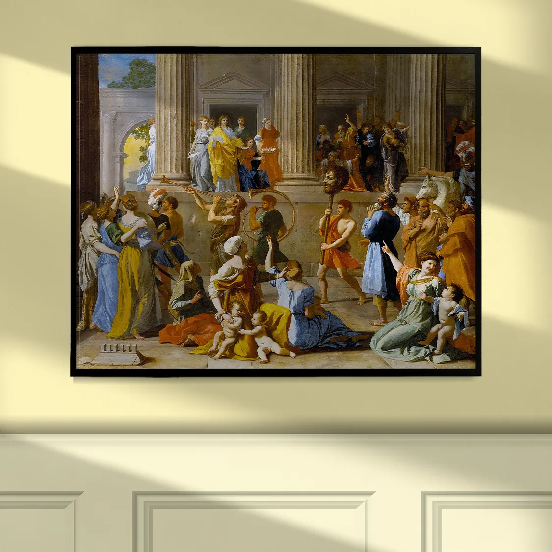 The Triumph of David by Nicolas Poussin canvas (on a living room wall)