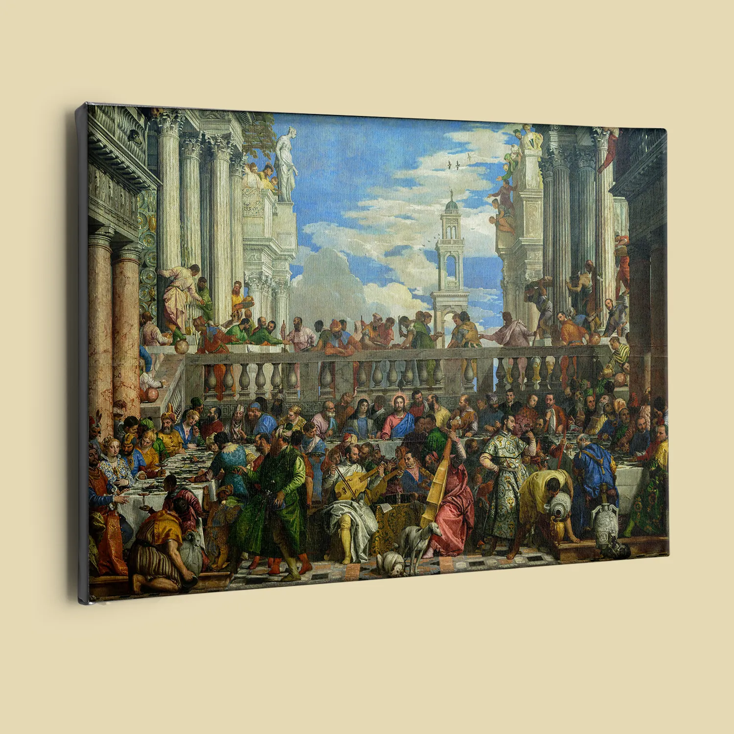 Wedding at Cana by Paolo Veronese canvas (perspective view)