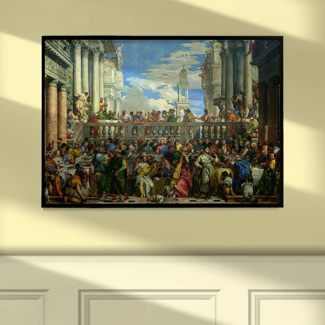 Wedding at Cana by Paolo Veronese canvas (on a living room wall)