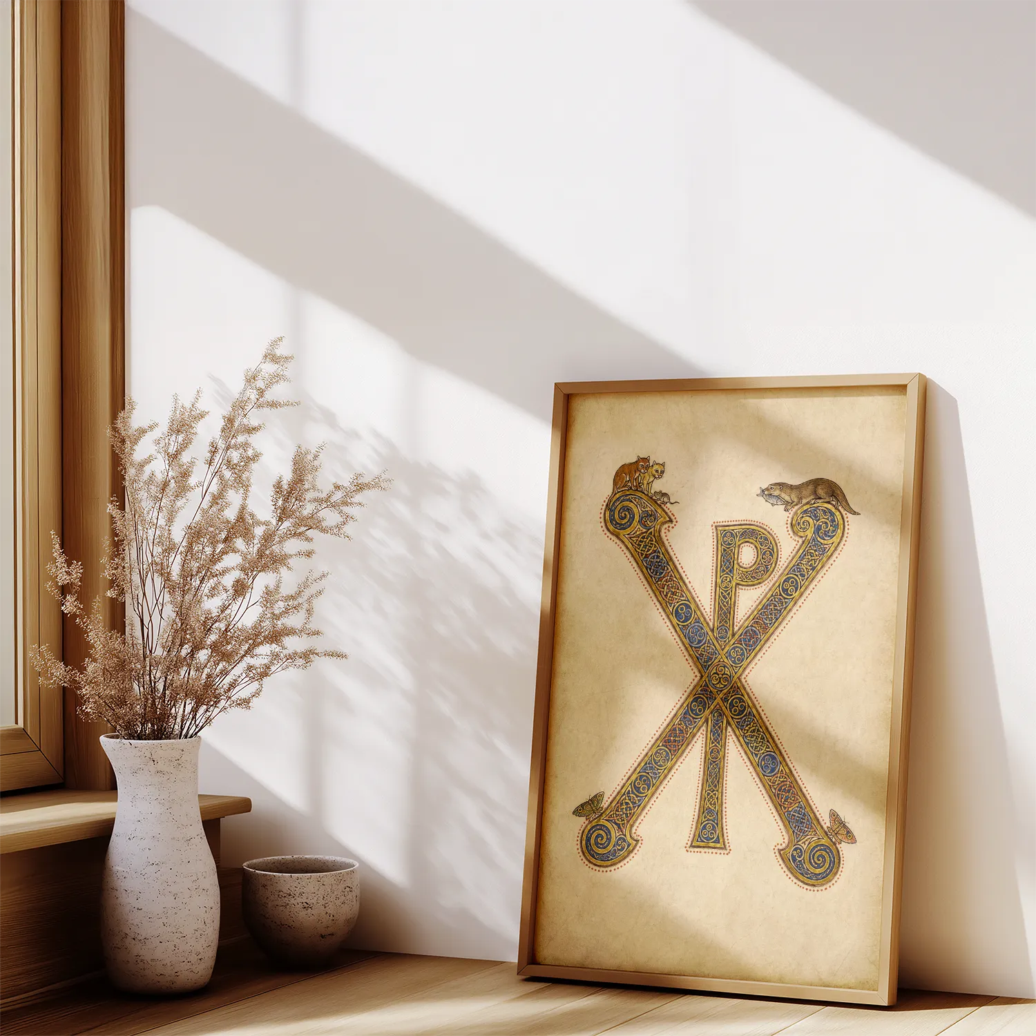 Chi Rho giclée fine art print (in a wooden frame)