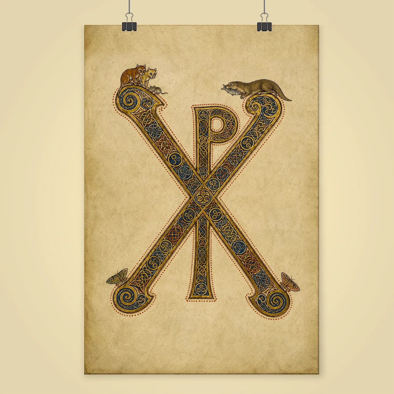 Chi Rho giclée fine art print (shown unframed)