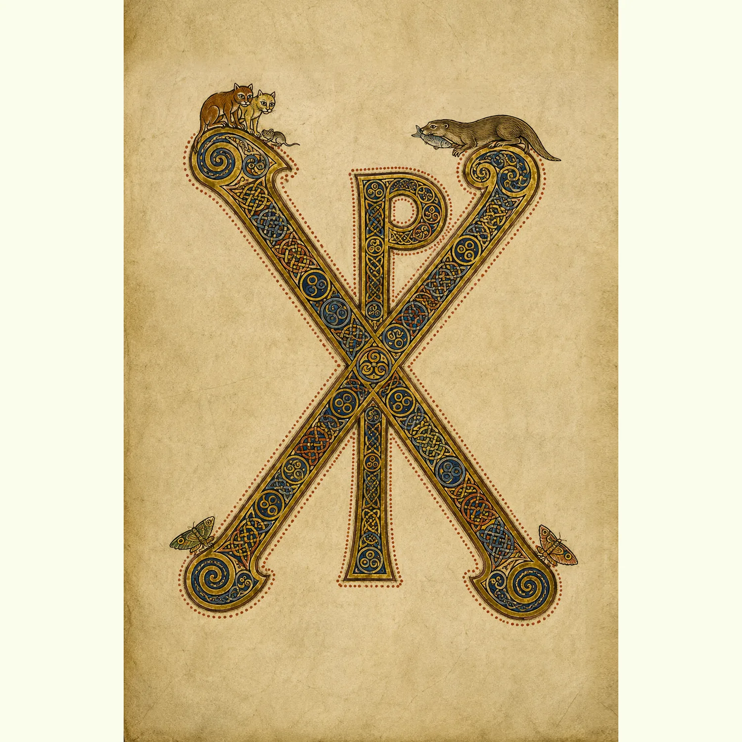 Chi Rho giclée fine art print (flat view)