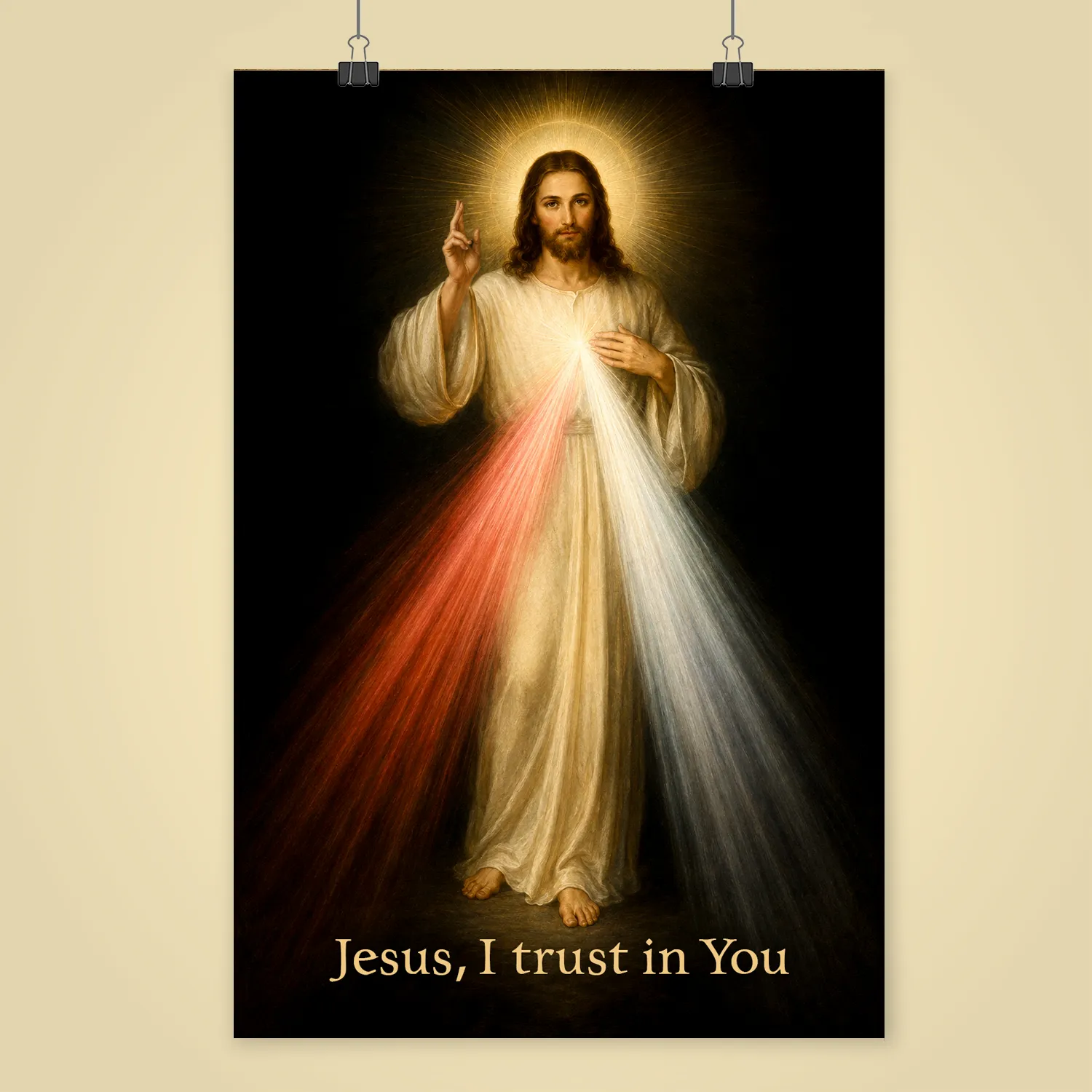 Divine Mercy giclée fine art print (shown unframed)