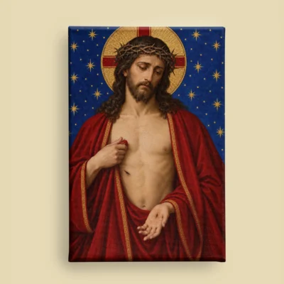 Jesus with Crown of Thorns canvas (front view)