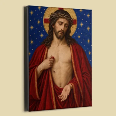 Jesus with Crown of Thorns canvas (perspective view)