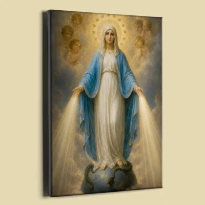 Our Lady of Grace canvas (perspective view)