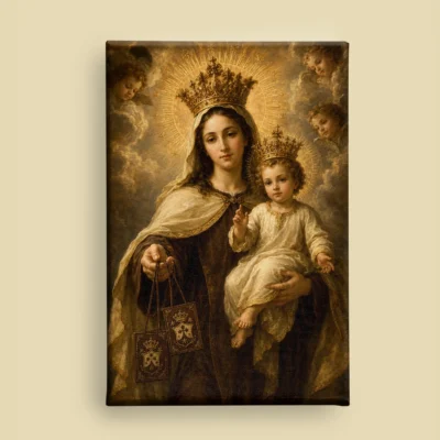 Our Lady of Mount Carmel canvas (front view)