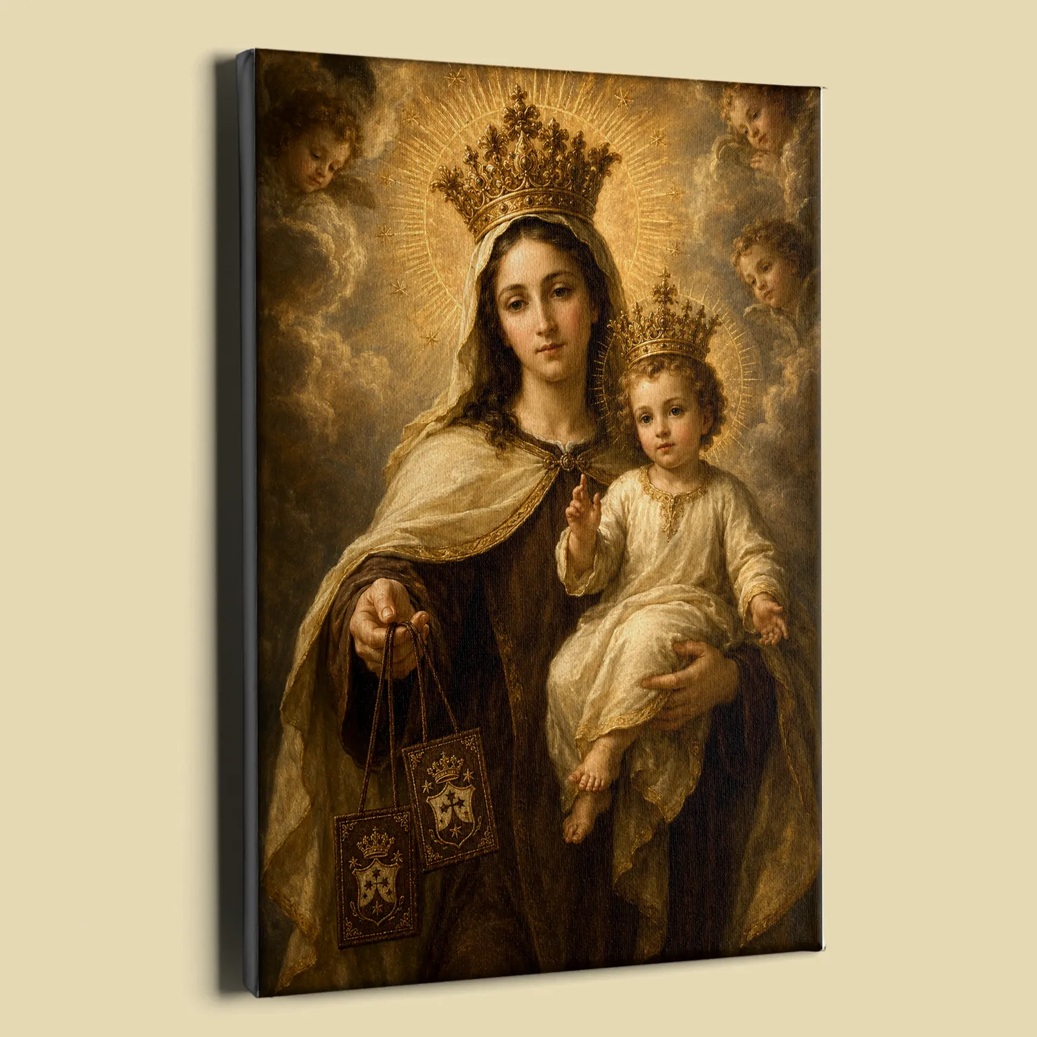 Our Lady of Mount Carmel canvas (perspective view)