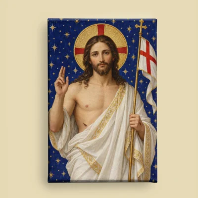Risen Christ canvas (front view)